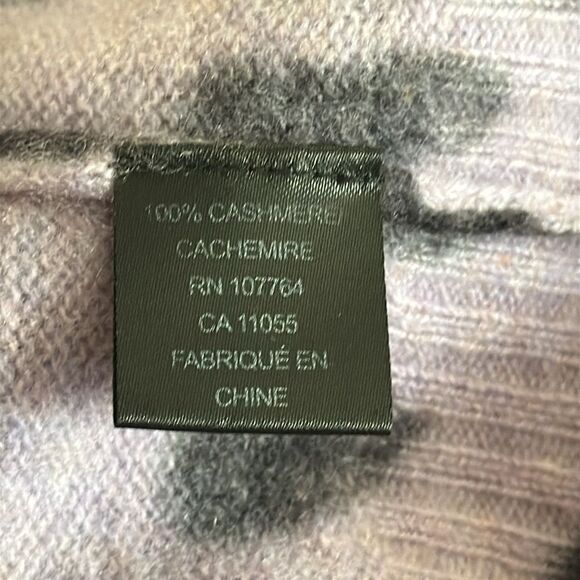 Skull Cashmere Carson Leopard Print Skull Back Hoodie Sweater Purple Black Sz.S - Picture 10 of 11